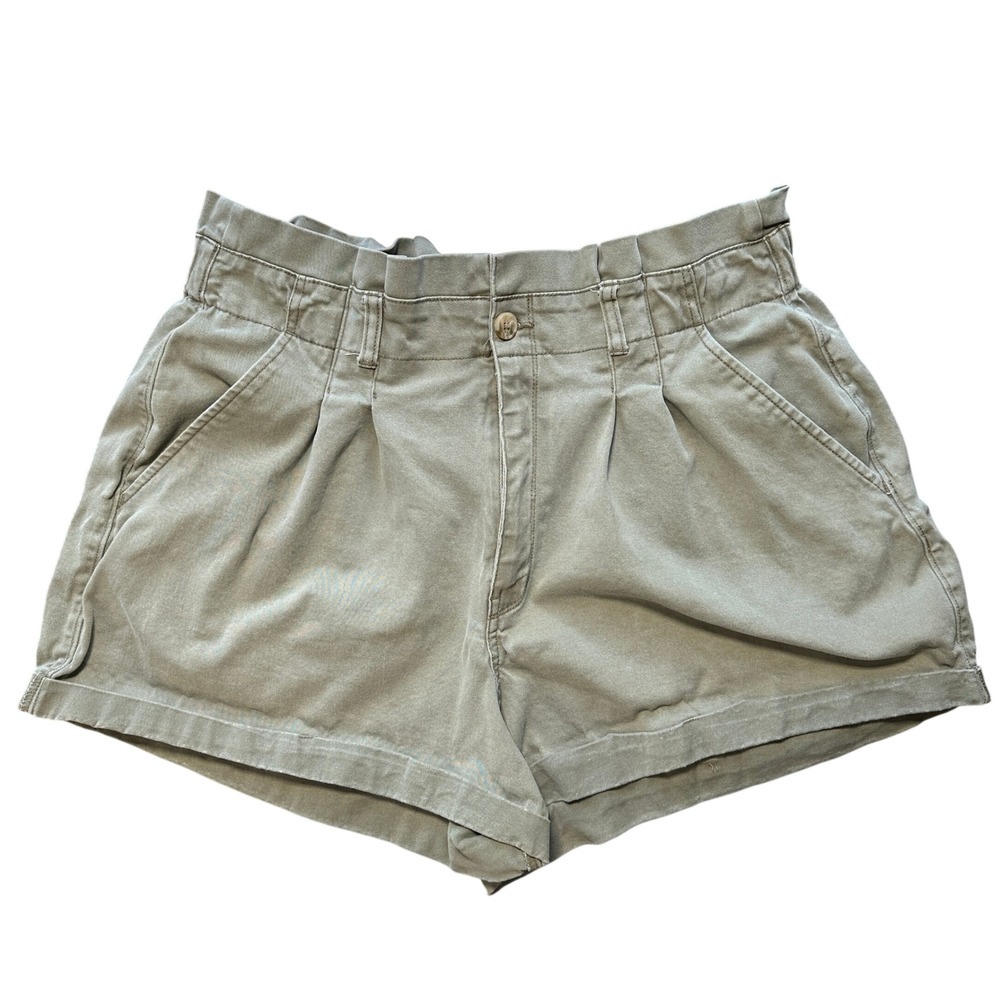 Hollister Ultra High Rise Paperbag Waist‎ Shorts Khaki Women's XL